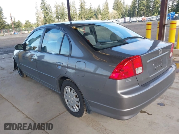 2004 Honda Civic LX with VIN 2HGES165X4H536000, listed as a IAAI auction lot 41950233 with 214,537 mi miles. Bid and sale history available at carsss.com. Image 3.
