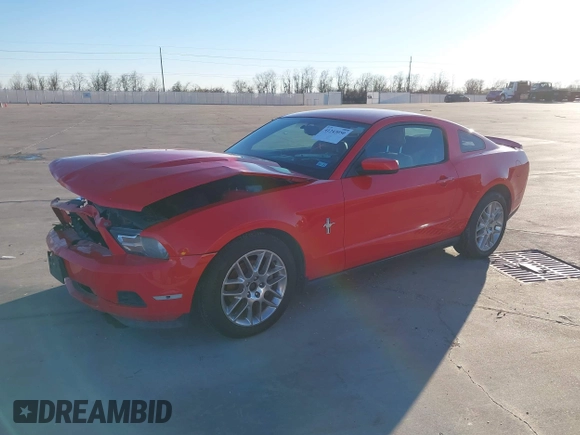 2012 Ford Mustang V6 Premium with VIN 1ZVBP8AM5C5262332, listed as a IAAI auction lot 41243050 with 105,157 mi miles. Bid and sale history available at carsss.com. Image 17.