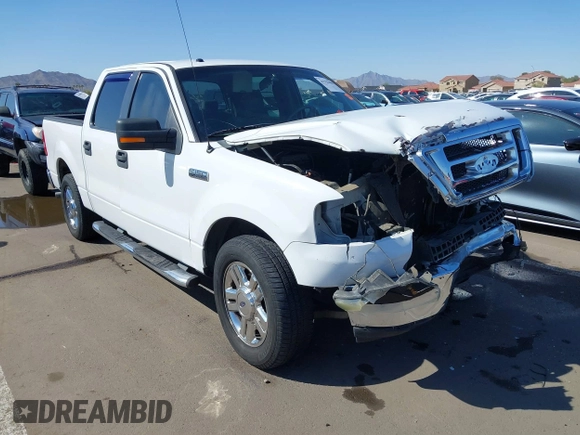 2008 Ford F-150 XLT with VIN 1FTPW12V48FC07351, listed as a IAAI auction lot 41794480 with 190,946 mi miles. Bid and sale history available at carsss.com. Image 1.