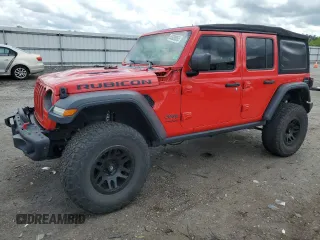 2018 Jeep Wrangler Unlimited Rubicon with VIN 1C4HJXFN3JW279812, listed as a Copart auction lot 55626055 with 53,115 mi miles and Salvage title. Bid and sale history available at DreamBid. Image 1.