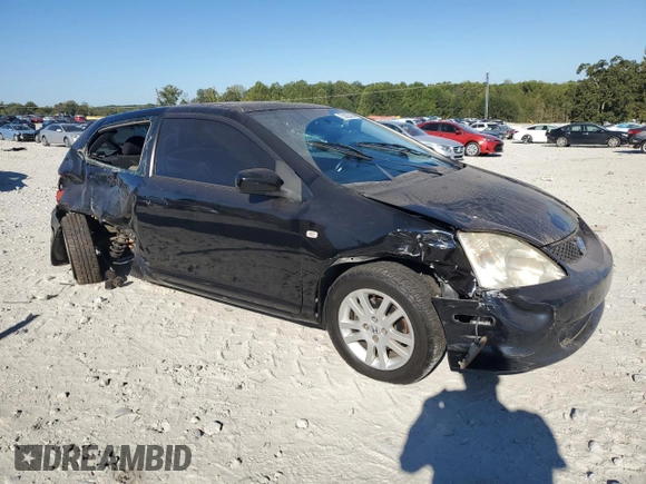 2002 Honda Civic Si with VIN SHHEP335X2U311044, listed as a Copart auction lot 75823094 with 216,126 mi miles and Salvage Title. Bid and sale history available at DreamBid. Image 4.