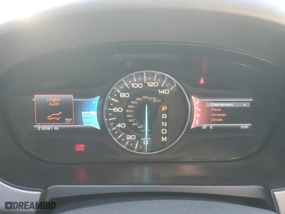 2012 Ford Edge SEL with VIN 2FMDK3JC7CBA82099, listed as a Copart auction lot 44758355 with 218,391 mi miles and Salvage Title. Bid and sale history available at carsss.com. Image 9.