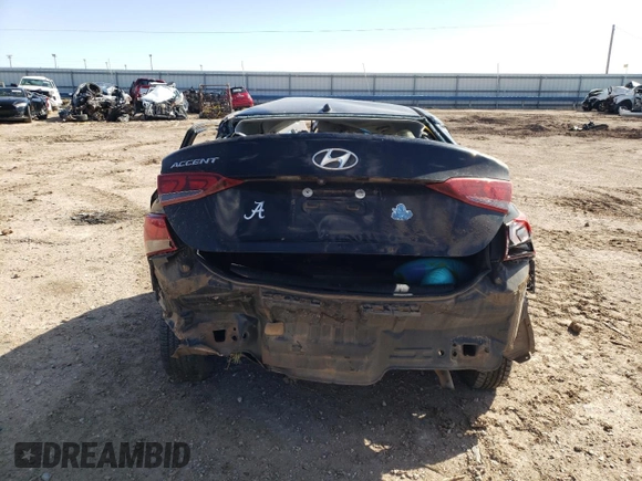 2019 Hyundai Accent SE with VIN 3KPC24A30KE062953, listed as a Copart auction lot 48977985 with 0 mi miles and Non Repairable. Bid and sale history available at carsss.com. Image 6.
