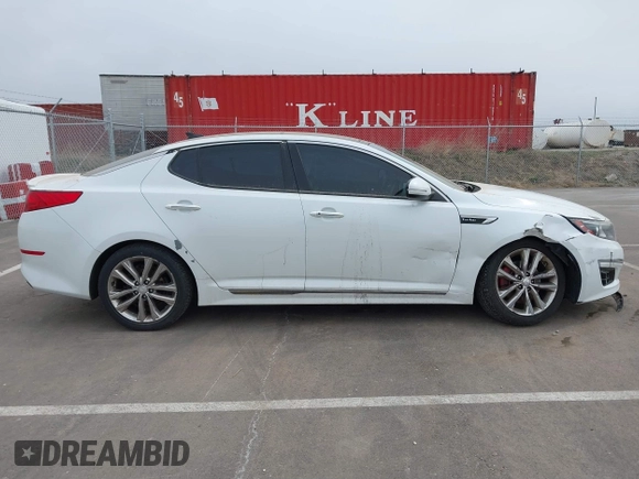 2015 Kia Optima SX Turbo with VIN 5XXGR4A69FG361006, listed as a IAAI auction lot 41870382 with 150,084 mi miles. Bid and sale history available at carsss.com. Image 13.