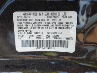 2015 Infiniti Q50 with VIN JN1BV7AR1FM407913, listed as a IAAI auction lot 42176827 with 110,969 mi miles and . Bid and sale history available at DreamBid. Image 9.