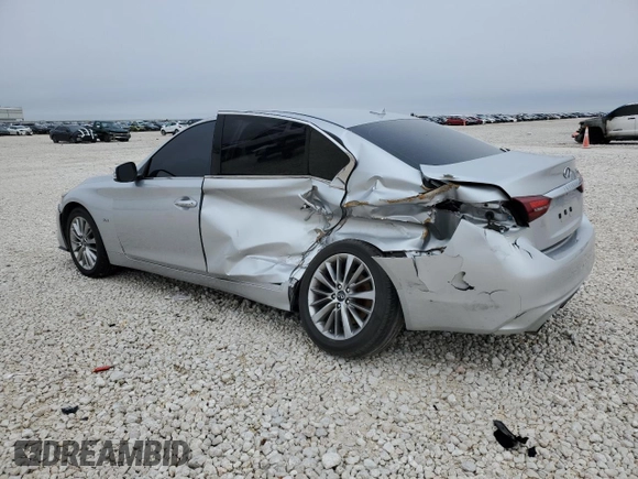 2020 Infiniti Q50 Luxe with VIN JN1EV7AP9LM207806, listed as a Copart auction lot 46036605 with 45,301 mi miles and Salvage Title. Bid and sale history available at DreamBid. Image 2.
