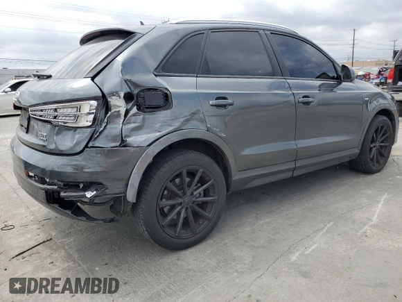 2018 Audi Q3 Premium with VIN WA1ECCFS8JR002738, listed as a Copart auction lot 53276095 with 171,912 mi miles and Salvage title. Bid and sale history available at DreamBid. Image 3.
