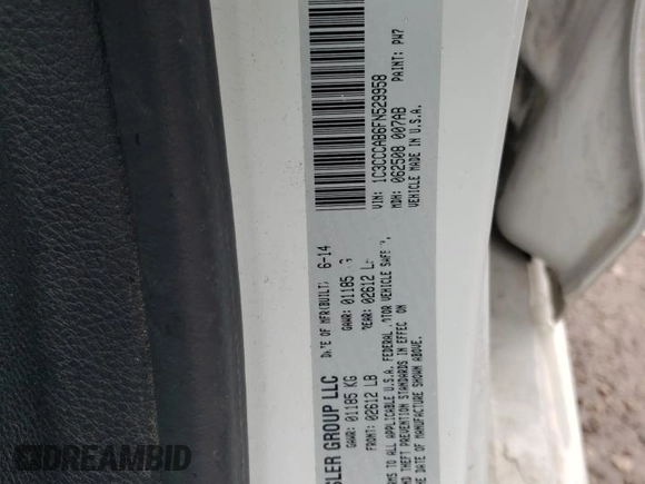 2015 Chrysler 200 Limited z VIN 1C3CCCAB6FN529958, wystawiony jako Copart lot #57939465 z przebiegiem 119 844 mil mil oraz Szkoda całkowita • Salvage title. Historia ofert i sprzedaży dostępna na DreamBid. Obrazek 12.