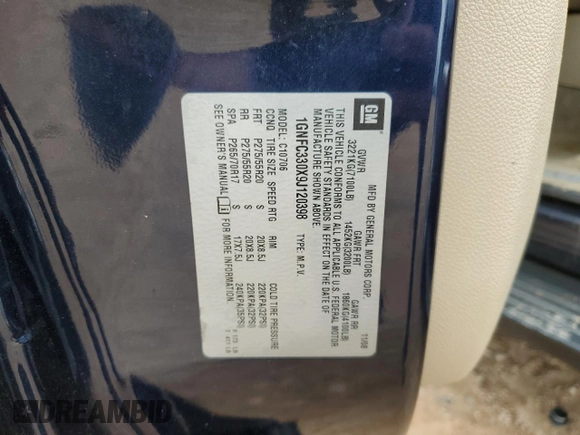2009 Chevrolet Tahoe LTZ z VIN 1GNFC330X9J120398, wystawiony jako Copart lot #59917295 z przebiegiem 233 586 mil mil oraz Szkoda całkowita • Salvage title. Historia ofert i sprzedaży dostępna na DreamBid. Obrazek 14.