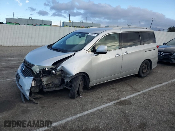 2012 Nissan Quest SL with VIN JN8AE2KP0C9047920, listed as a Copart auction lot 41706135 with 127,423 mi miles and Salvage Title. Bid and sale history available at carsss.com. Image 1.