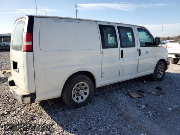 2010 Chevrolet Express Cargo Van with VIN 1GCUGADX2A1182046, listed as a Copart auction lot 47025835 with 0 mi miles and Salvage Title. Bid and sale history available at carsss.com. Image 3.