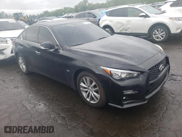 2017 Infiniti Q50 Premium with VIN JN1EV7ARXHM834006, listed as a Copart auction lot 57893235 with 65,068 mi miles and Salvage title. Bid and sale history available at DreamBid. Image 4.
