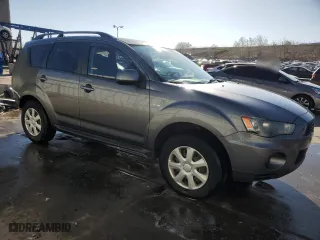 2012 Mitsubishi Outlander ES with VIN JA4AS2AW0CU025825, listed as a Copart auction lot 53082065 with 124,004 mi miles and Salvage Title. Bid and sale history available at carsss.com. Image 4.