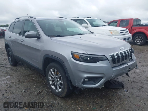 2019 Jeep Cherokee Latitude Plus with VIN 1C4PJMLX7KD104542, listed as a IAAI auction lot 41972055 with 105,129 mi miles. Bid and sale history available at carsss.com. Image 1.