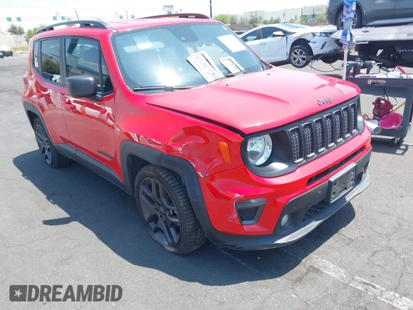 2021 Jeep Renegade Latitude with VIN ZACNJCBB4MPM32798, listed as a IAAI auction lot 42180438 with 31,859 mi miles and . Bid and sale history available at DreamBid. Image 17.