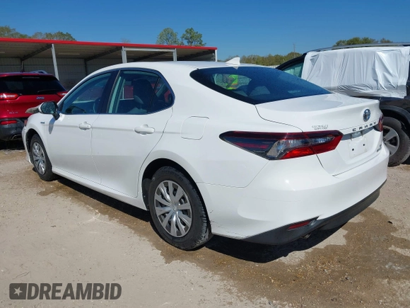 2021 Toyota Camry Hybrid LE with VIN 4T1C31AK2MU027513, listed as a IAAI auction lot 41856681 with 85,779 mi miles. Bid and sale history available at carsss.com. Image 3.