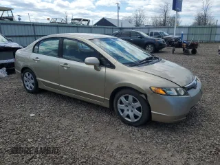 2007 Honda Civic Sdn LX with VIN 1HGFA16527L049887, listed as a Copart auction lot 52969365 with 197,874 mi miles and Salvage Title. Bid and sale history available at carsss.com. Image 4.