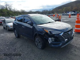 2019 Hyundai Tucson Ultimate with VIN KM8J3CAL6KU042315, listed as a IAAI auction lot 41924215 with 105,333 mi miles. Bid and sale history available at carsss.com. Image 1.