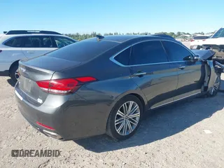 2018 Genesis G80 3.8L with VIN KMHGN4JE7JU226740, listed as a IAAI auction lot 41821284 with 87,081 mi miles and . Bid and sale history available at carsss.com. Image 4.