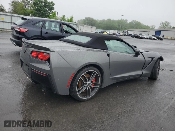 2015 Chevrolet Corvette Z51 2LT with VIN 1G1YK3D71F5117595, listed as a Copart auction lot 56466555 with 66,307 mi miles and Salvage title. Bid and sale history available at DreamBid. Image 3.
