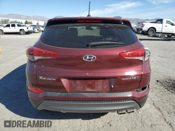 2016 Hyundai Tucson Sport with VIN KM8J33A24GU250501, listed as a Copart auction lot 47825455 with 106,392 mi miles and Salvage Title. Bid and sale history available at carsss.com. Image 6.
