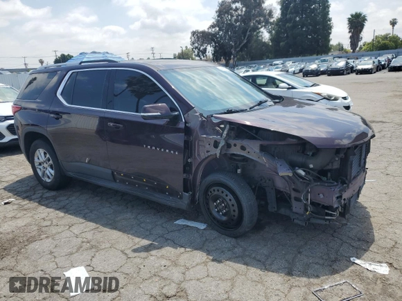 2018 Chevrolet Traverse LT Cloth z VIN 1GNERGKW6JJ200115, wystawiony jako Copart lot #54846515 z przebiegiem 79 785 mil mil oraz Szkoda całkowita • Salvage title. Historia ofert i sprzedaży dostępna na DreamBid. Obrazek 4.