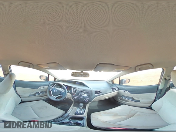 2014 Honda Civic LX with VIN 2HGFB2F57EH519196, listed as a Copart auction lot 53933895 with 297,351 mi miles and Salvage Title. Bid and sale history available at DreamBid. Image 14.