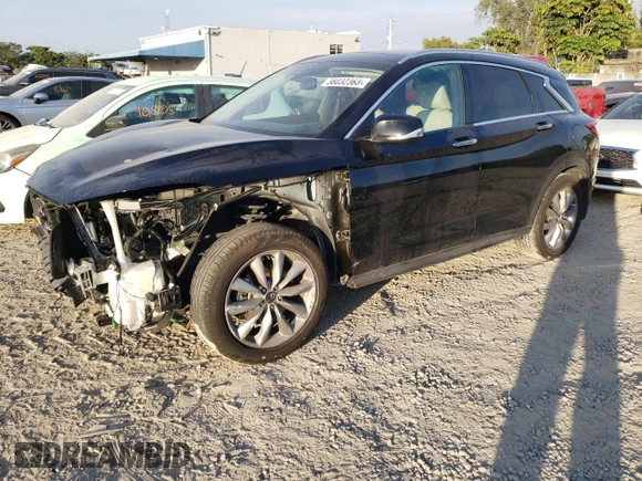 2021 Infiniti QX50 LUXE with VIN 3PCAJ5BA2MF125559, listed as a Copart auction lot 38032363 with 17,700 mi miles. Bid and sale history available at carsss.com. Image 1.