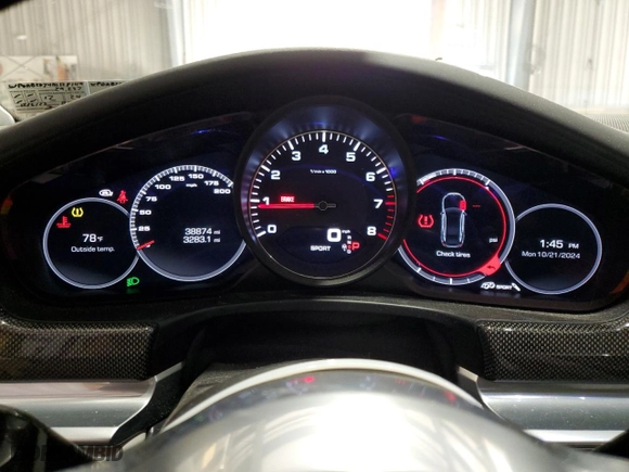 2019 Porsche Panamera S with VIN WP0AB2A74KL128149, listed as a Copart auction lot 76755034 with 38,874 mi miles and Salvage Title. Bid and sale history available at carsss.com. Image 9.