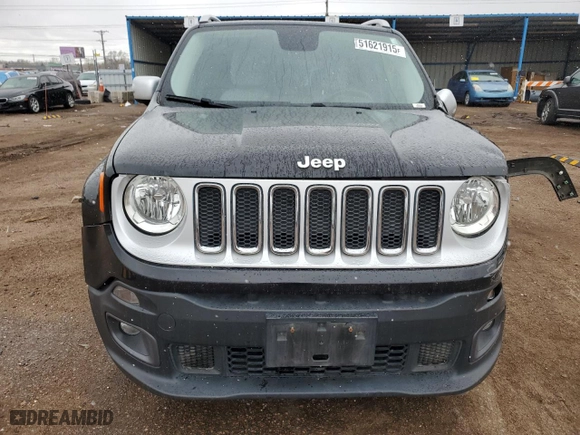 2016 Jeep Renegade Limited with VIN ZACCJADT7GPD14351, listed as a Copart auction lot 51621915 with 53,748 mi miles and Salvage Title. Bid and sale history available at carsss.com. Image 5.