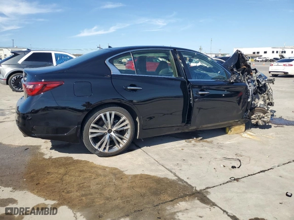 2021 Infiniti Q50 3.0t SIGNATURE EDITION with VIN JN1EV7CPXMM700442, listed as a Copart auction lot 77664694 with 0 mi miles and Non Repairable. Bid and sale history available at carsss.com. Image 3.