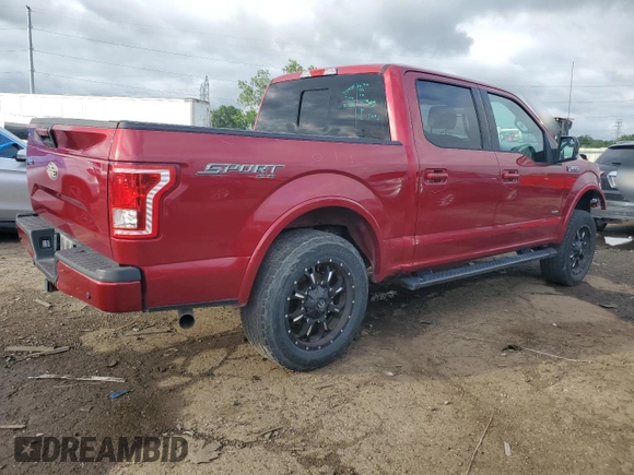 2017 Ford F-150 XL with VIN 1FTEW1EP1HFA32660, listed as a Copart auction lot 61466995 with 213,950 mi miles and Salvage title. Bid and sale history available at DreamBid. Image 3.