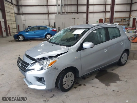 2022 Mitsubishi Mirage ES with VIN ML32AUHJ0NH002031, listed as a IAAI auction lot 41654897 with 42,863 mi miles. Bid and sale history available at carsss.com. Image 2.