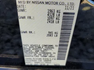 2022 Nissan Altima SR with VIN 1N4BL4CV1NN306526, listed as a Copart auction lot 41703665 with 72,969 mi miles and Salvage Title. Bid and sale history available at DreamBid. Image 15.