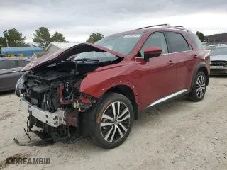 2024 Nissan Pathfinder Platinum with VIN 5N1DR3DG7RC316812, listed as a Copart auction lot 44542305 with 1,608 mi miles and Salvage Title. Bid and sale history available at carsss.com. Image 1.