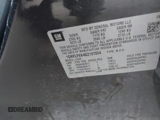 2016 Chevrolet Equinox LT z VIN 1GNFLFEK4GZ101554, wystawiony jako IAAI lot #42128135 z przebiegiem 131 539 mil mil oraz . Historia ofert i sprzedaży dostępna na DreamBid. Obrazek 9.
