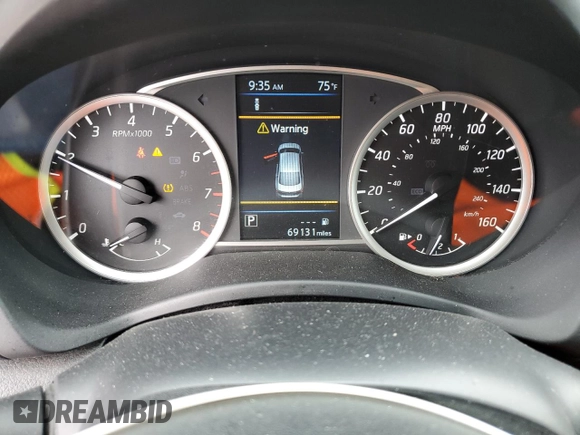 2019 Nissan Sentra SV with VIN 3N1AB7AP7KL622350, listed as a Copart auction lot 53749395 with 69,131 mi miles and Salvage Title. Bid and sale history available at DreamBid. Image 9.