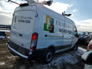 2023 Ford Transit Cargo with VIN 1FTBR1C86PKA86595, listed as a Copart auction lot 44908465 with 2,537 mi miles and Salvage Title. Bid and sale history available at carsss.com. Image 3.