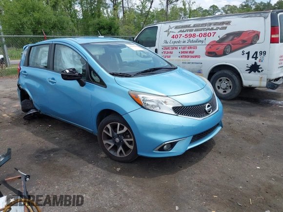 2015 Nissan Note S Plus z VIN 3N1CE2CP6FL395786, wystawiony jako IAAI lot #42225980 z przebiegiem 82 361 mil mil oraz . Historia ofert i sprzedaży dostępna na DreamBid. Obrazek 1.