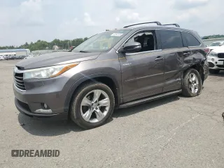 2015 Toyota Highlander Limited z VIN 5TDDCRFH8FS011344, wystawiony jako Copart lot #60084105 z przebiegiem 224 095 mil mil oraz Szkoda całkowita • Salvage title. Historia ofert i sprzedaży dostępna na DreamBid. Obrazek 1.