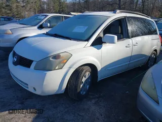 2005 Nissan Quest SE with VIN 5N1BV28UX5N114655, listed as a IAAI auction lot 41587275 with 168,258 mi miles. Bid and sale history available at carsss.com. Image 2.