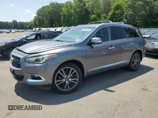 2019 Infiniti QX60 Luxe with VIN 5N1DL0MM1KC504950, listed as a Copart auction lot 61621525 with 95,199 mi miles and Salvage title. Bid and sale history available at DreamBid. Image 1.