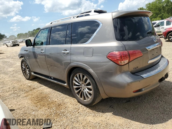 2017 Infiniti QX80 with VIN JN8AZ2NFXH9643163, listed as a Copart auction lot 54814805 with 199,586 mi miles and Salvage title. Bid and sale history available at DreamBid. Image 2.