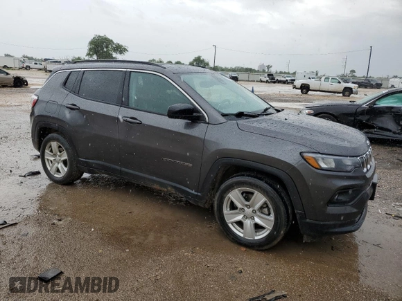 2022 Jeep Compass Latitude с VIN 3C4NJCBB4NT174893, выставлен на аукционе Copart как лот 55798225 с пробегом 76 921 миль миль и Списание • Salvage title. История ставок и продаж доступна на DreamBid. Изображение 4.