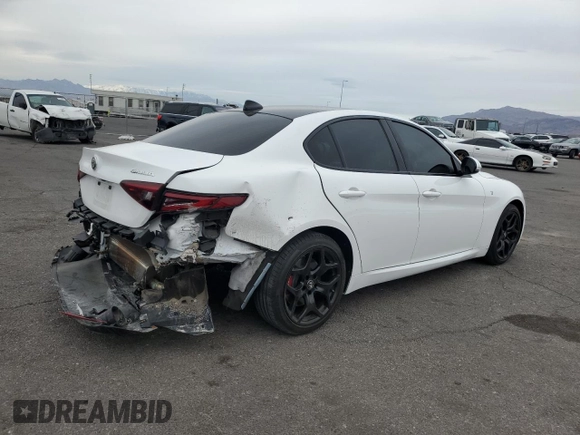 2022 Alfa Romeo Giulia Veloce z VIN ZARFAMBN1N7663010, wystawiony jako Copart lot #49127975 z przebiegiem 13 822 mil mil oraz Szkoda całkowita • Salvage title. Historia ofert i sprzedaży dostępna na DreamBid. Obrazek 3.