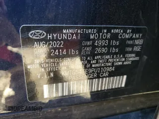 2023 Genesis G70 3.3T with VIN KMTG54TE9PU110984, listed as a Copart auction lot 79218944 with 16,702 mi miles and Salvage title. Bid and sale history available at DreamBid. Image 12.