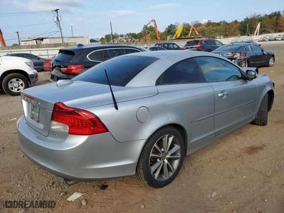 2011 Volvo C70 with VIN YV1672MC8BJ116950, listed as a Copart auction lot 74572534 with 168,336 mi miles and Salvage Title. Bid and sale history available at carsss.com. Image 3.