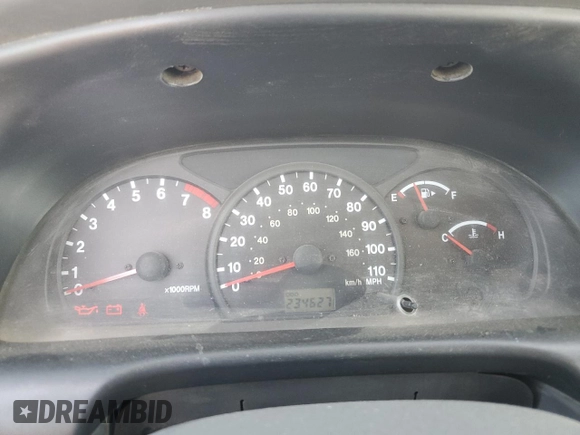 2002 Chevrolet Tracker ZR2 with VIN 2CNBJ734X26948098, listed as a Copart auction lot 73135754 with 234,627 mi miles and Salvage title. Bid and sale history available at DreamBid. Image 9.