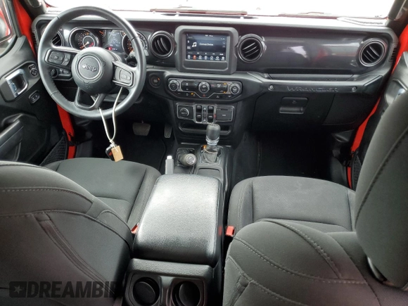 2022 Jeep Wrangler Unlimited Sport S with VIN 1C4HJXDG5NW200568, listed as a Copart auction lot 84410364 with 27,481 mi miles and Salvage Title. Bid and sale history available at carsss.com. Image 8.