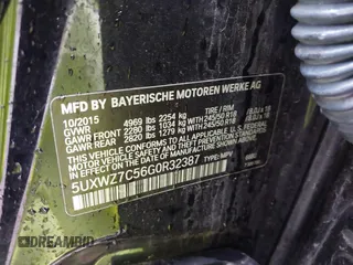 2016 BMW X3 sDrive28i with VIN 5UXWZ7C56G0R32387, listed as a IAAI auction lot 41880079 with 91,113 mi miles and . Bid and sale history available at DreamBid. Image 9.